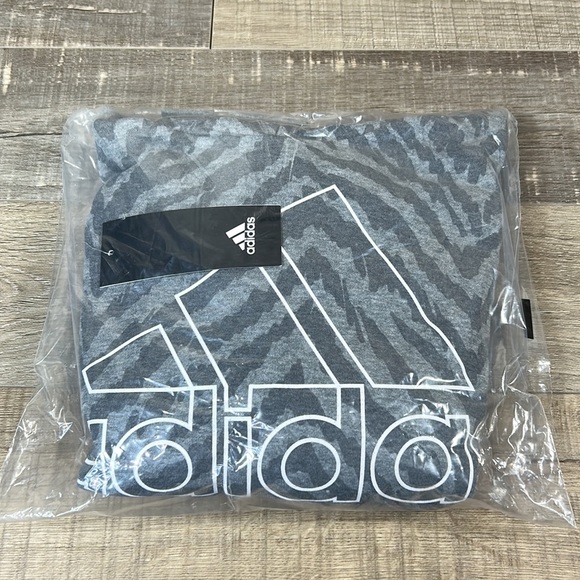 Adidas Girls Charcoal Grey Hoody AA4904 - Picture 2 of 2